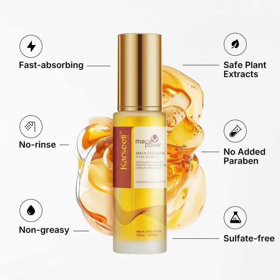 Karseell – huile capillaire pour la guérison des cheveux, pressée à froid, sans poids, huile d'argan marocaine, sérum capillaire pour nourrir et répar