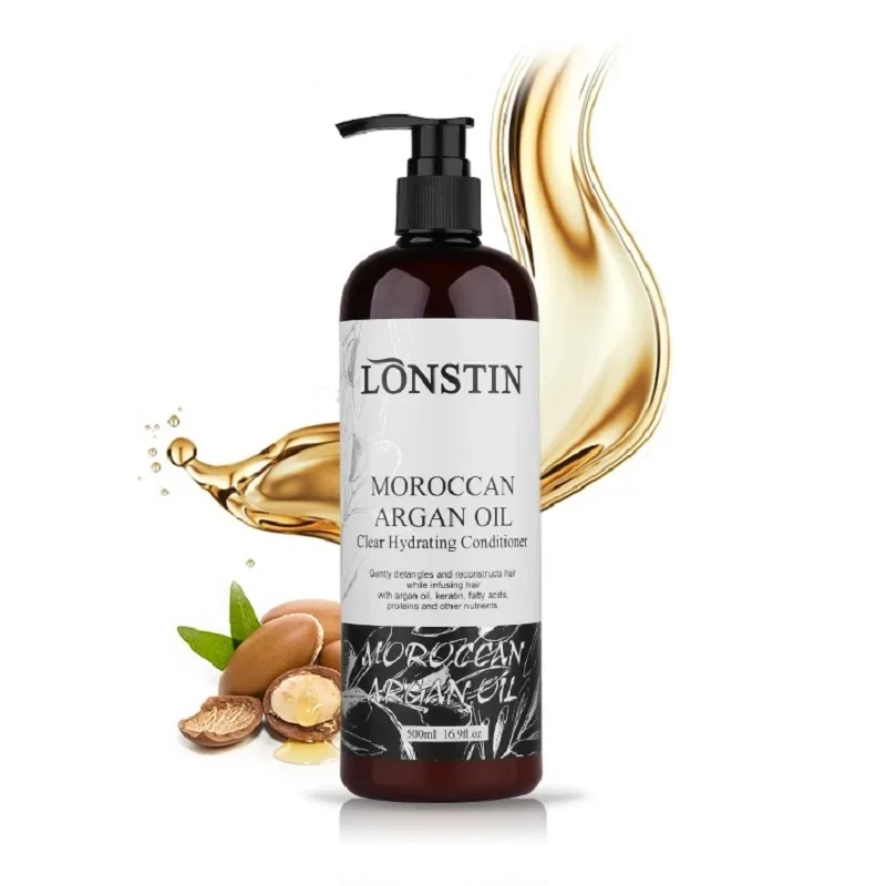 Après-shampoing marocain à l'huile d'argan pour hommes et femmes