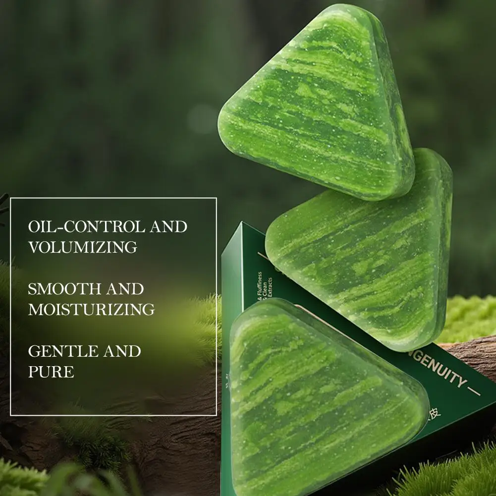 Usman herbe shampooing savon feuille de cyprès Polygonatum extrait de plante à base de plantes rafraîchissant propre huile contrôle et démangeaisons 1