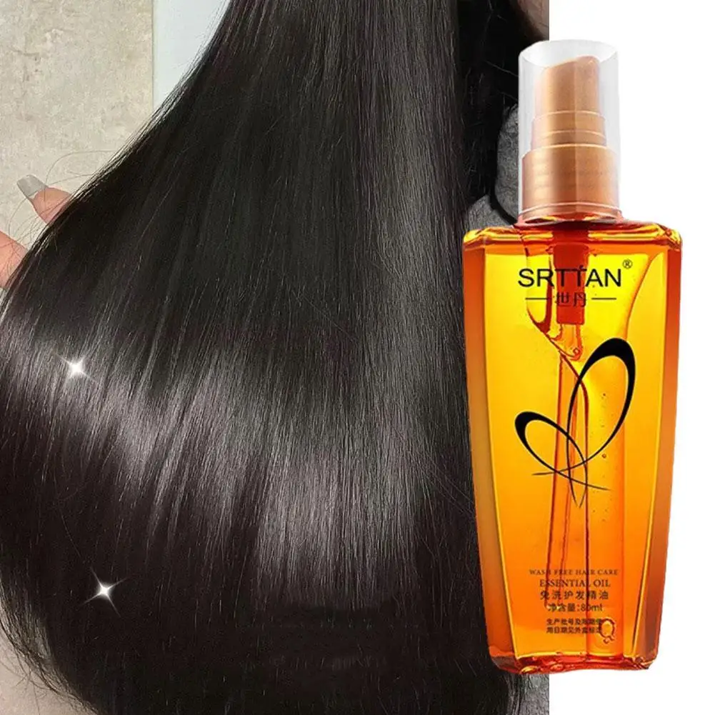 Sérum capillaire à l'huile d'argan marocaine, brume d'huile légère pour pointes fourchues, cheveux crépus et mèches, réparation d'huile capillaire, br